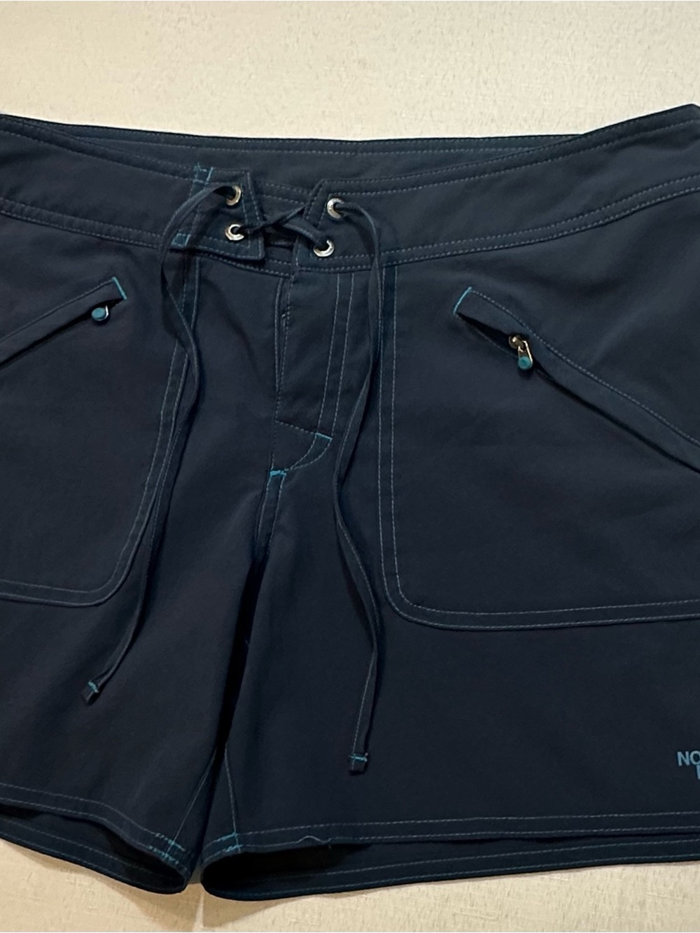 The North Face Women’s Navy Blue Board Shorts Swim Shorts Lace Up Large - Picture 2 of 16